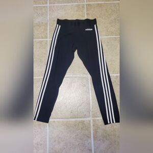 Adidas Black And White 7/8 Leggings